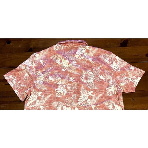 Izod Saltwater Relaxed Classics men's light red short sleeve button up shirt XL - Picture 4 of 8
